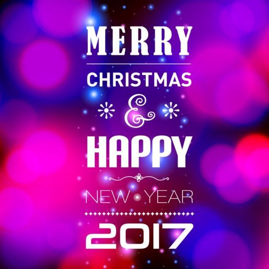 2017 christmas with new year design vector 04  