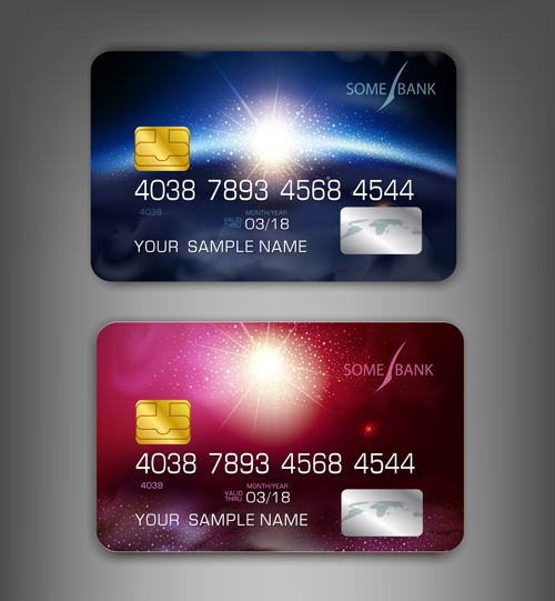 Abstract credit cards template vector 04  