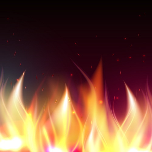 Abstract fire with blurs background vector 03  
