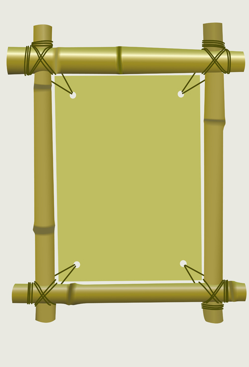 Set of Different of Bamboo Frame design vector 04  