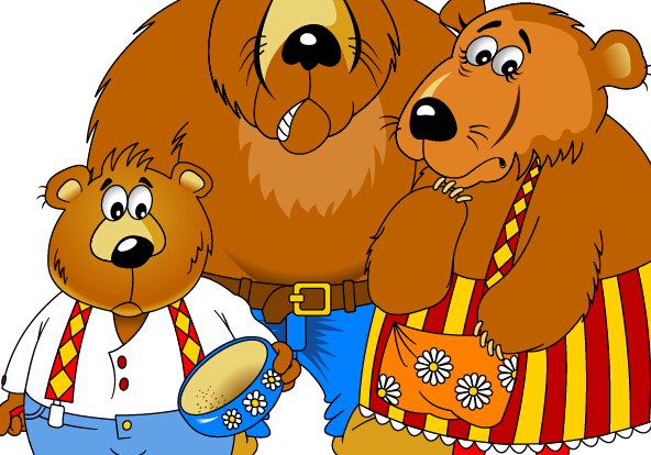 Bear and family vector material 01  