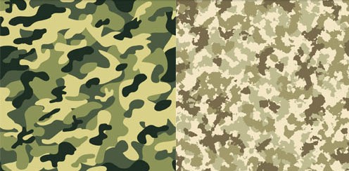 Camouflage patterns design vectors material  