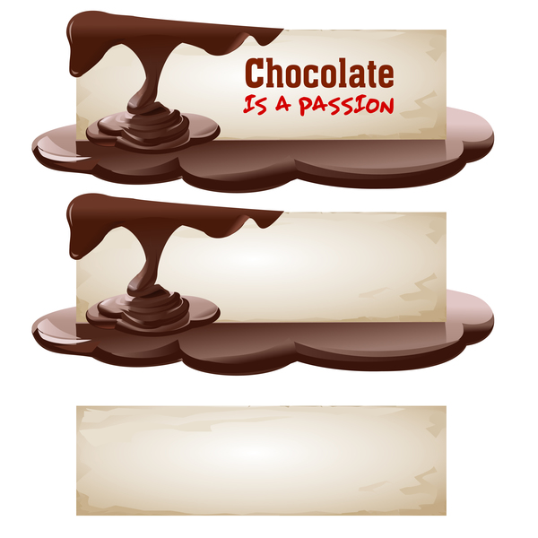 Schokolade Banner Retro-Vektoren 01  