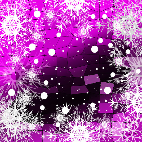 Christmas snö flinga med glänsande polygon bakgrund vektor 01  