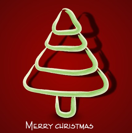 Creative Christmas tree design background set 04  