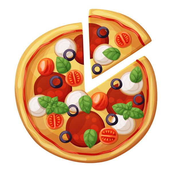 おいしいピザのデザインのベクトル材料02  