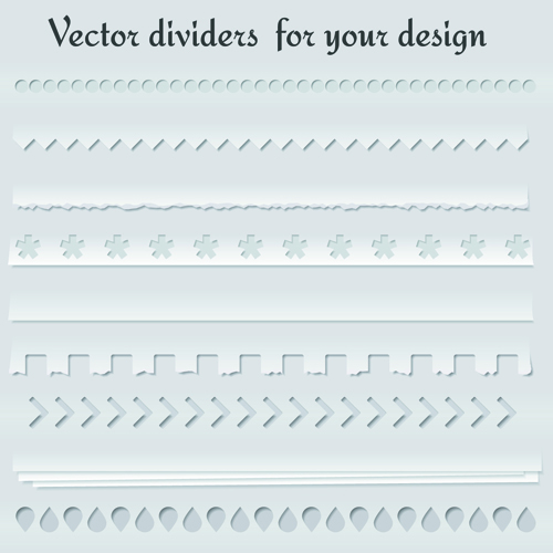 Different Type Dividers design vector 04  