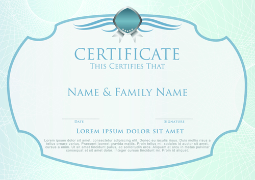 Elegant certificate template vector design 05  