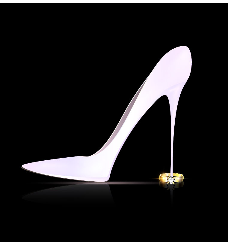 ダイヤモンド リング ベクトル 02 女性靴  