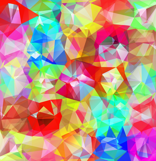 Geometrische Polygon farbigen Hintergrund Vektoren 07  