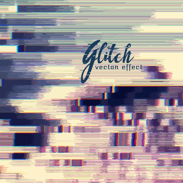 Glitch effect distorted image vector background 09  