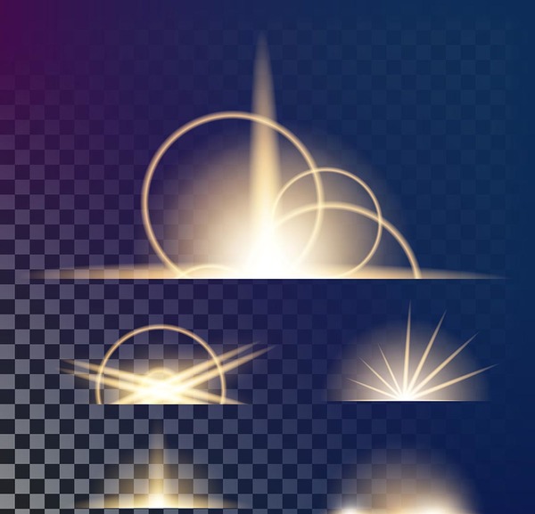 Glowing effect illustration vector set 07  