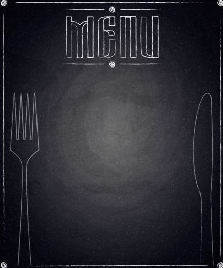 Restaurant menu met Blackboard achtergrond vector 08  