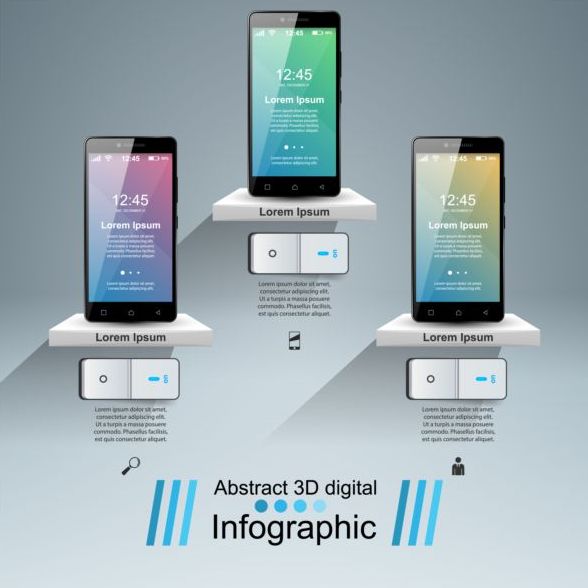 スマート フォン オプション インフォ グラフィック ベクトル テンプレート 11  