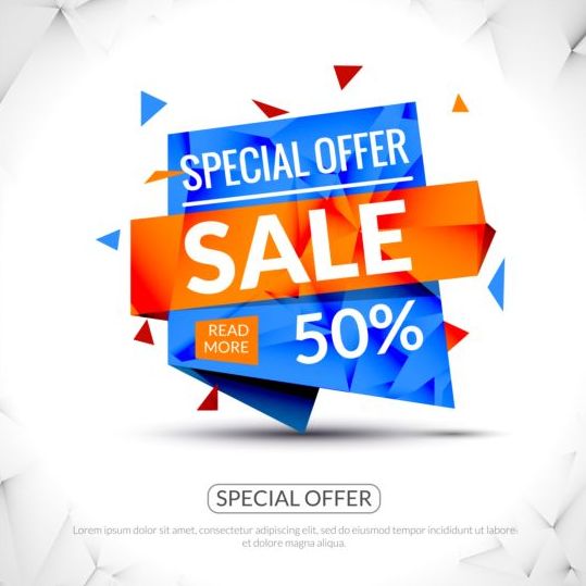Special offer sale labels vector 01  