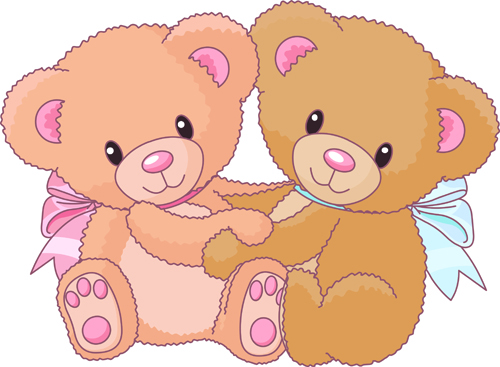Cute Teddy Bear vector Illustration 03  