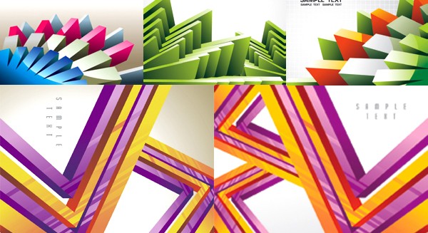 3D geometric background shiny vector  