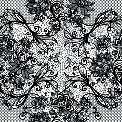 Vector black lace creative background graphics 02  