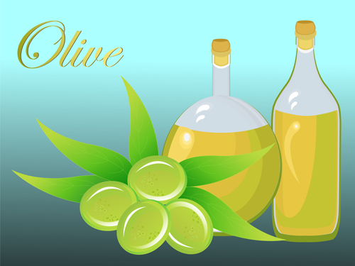 Vector olive art background set 02  