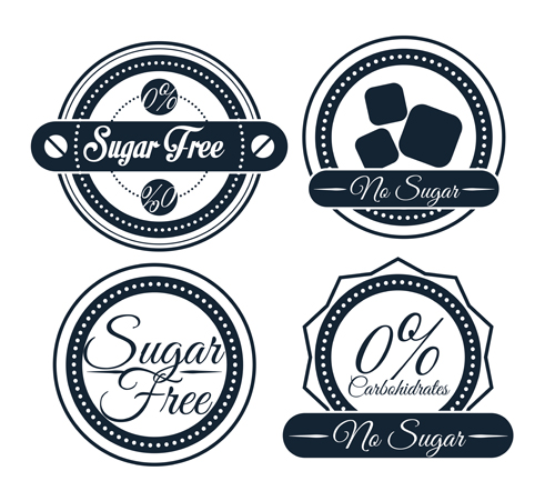 Vector sugar labels design material 03  