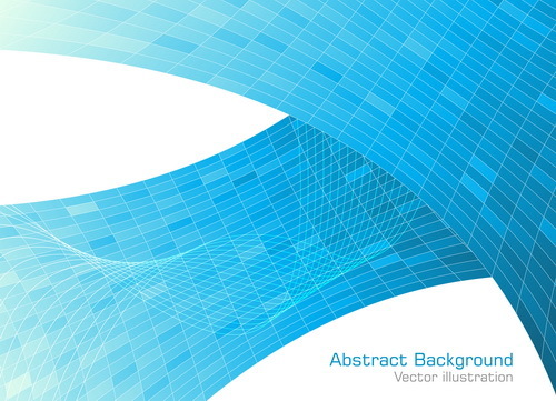 Wavy abstract blue background art vector  