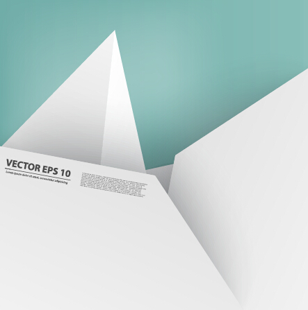 White origami background modern vector 04  