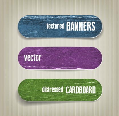 Textured banners design vector 04  