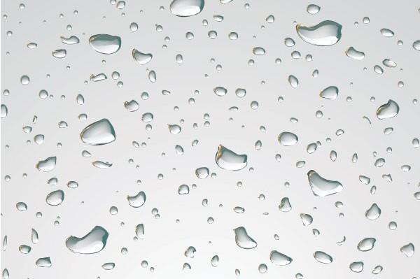 Realistic water drop background vector  