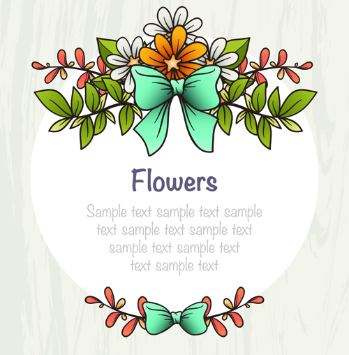 Flower decor illustration vector 03  