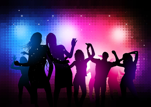 Party People silhouette vector 04  