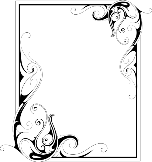 simple ornament frame vector material 02  