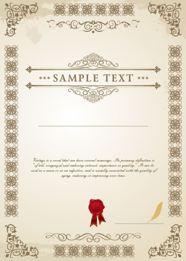 Exquisite Certificate cover templates vector set 01  