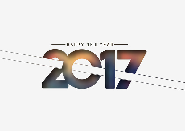 2017 nieuwe jaar Creative achtergrond set vector 13  