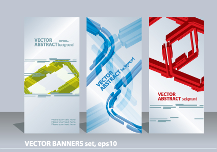 Set of Abstract info Vertical banner vector 01  