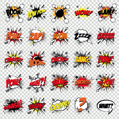 Art objects comics logos vector 05  