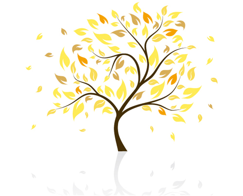 Autumn of Tree design vector ser 03  