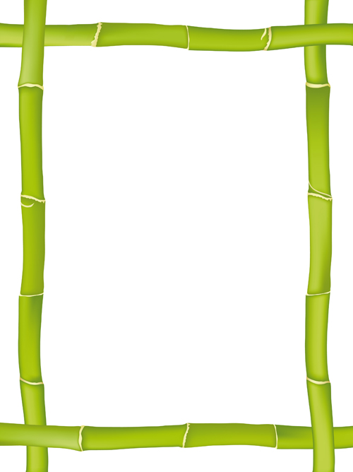 Set of Different of Bamboo Frame design vector 03  