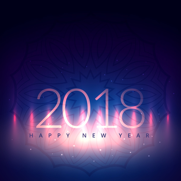 Hintergrunddesignvektor des Hintergrundes 2018 des neuen Jahres  