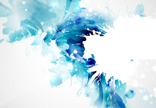 Blue flower backgrounds vector 03  