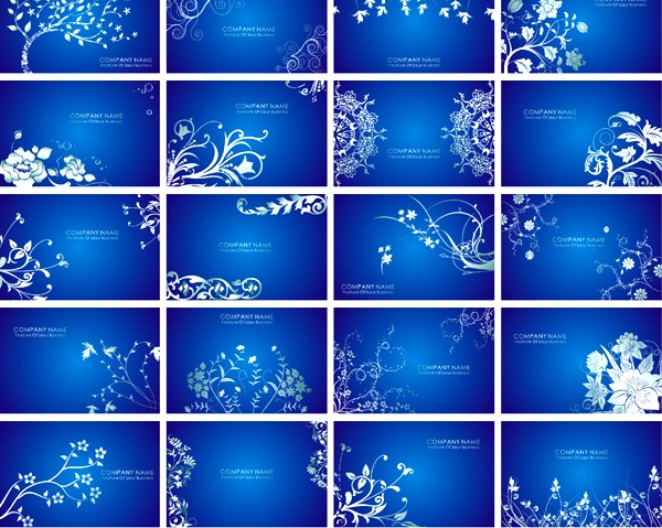 Blue flower decor background vector  