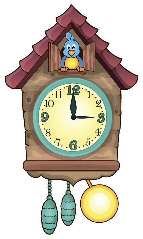Cartoon clock baby design vector 04  