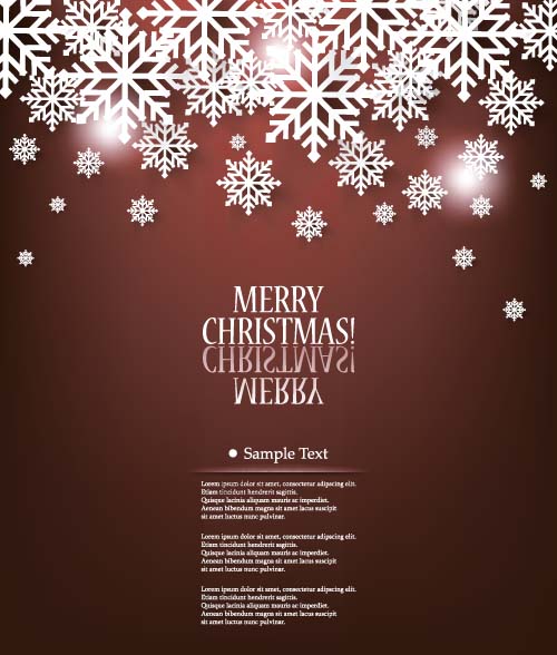 Christmas elegant snowflake background vector 03  