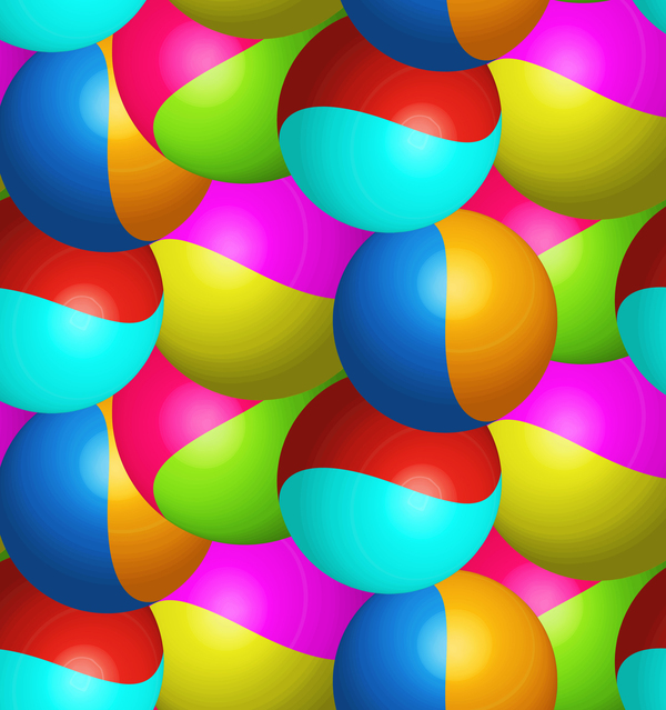 Matériel de boule couleur modèle vectorielle continue  