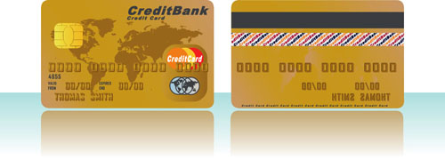 Credit Card vector template set 01  