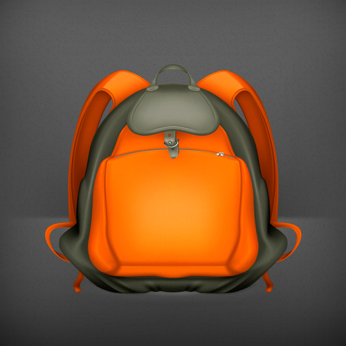 Cute school bag design vector 01  