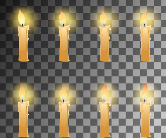 Fire candle illustration vector  