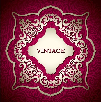 Floral vintage frame vector graphics 02  