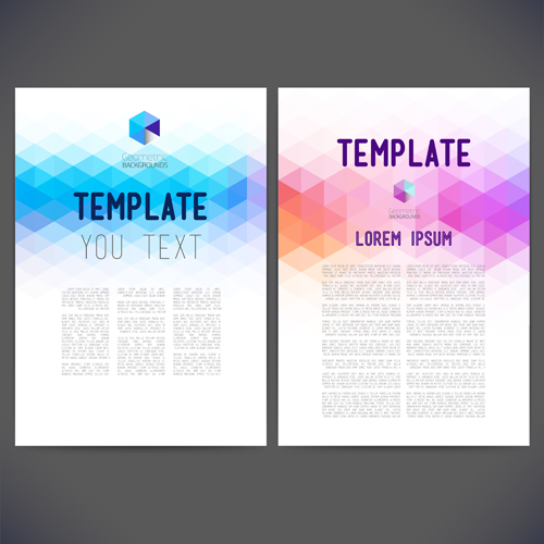 Geometric shapes business cover templates graphics 04  