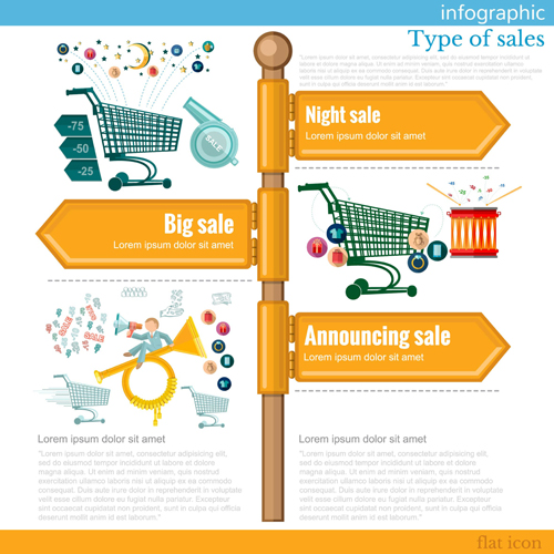 Guide road sign infographic material vector 12  