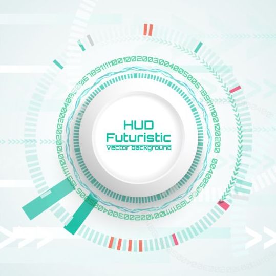 Hud futuristischem Tech-Hintergrundvektor 04  